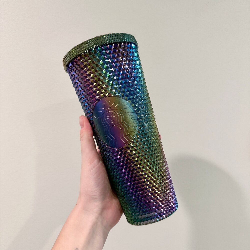 Starbucks Fall 2023 Oil Slick Rainbow Studded Venti Tumbler 24oz NWT - NO STRAW